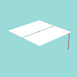 [82884] Postazione doppia aggiuntiva per scrivanie 140X166cm Bianco - AgorA'