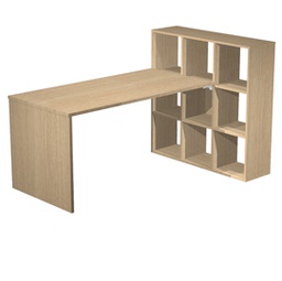 [82845] Postazione Home-Office 9 caselle L169 x P104 x H104cm Rovere