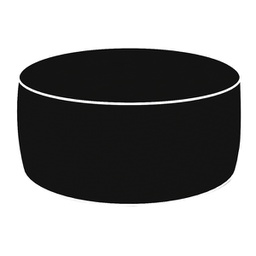 [97213] Pouf Ottoman nero H 23x53 D cm