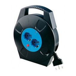 [62239] PROLUNGA CON AVVOLGICAVO 2 PRESE SCHUKO 8MT MELCHIONI