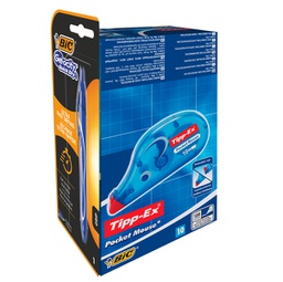 [89229] Promo box 10 correttore a nastro Pocket Mouse Tipp-Ex +1 Gelocity quickDry Bic (