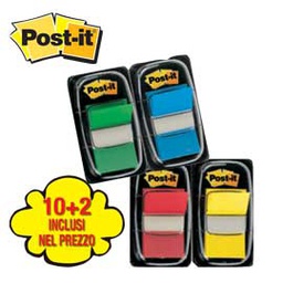 [66711] PROMO PACK 10+2 Post-it  INDEX 680 COLORI ASS.