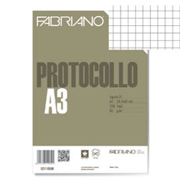 [58727] Protocollo 4mm 200fg 60gr f.to A3 chiuso (21x29,7cm) Fabriano