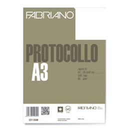 [58723] Protocollo bianco 200fg 60gr f.to A3 chiuso (21x29,7cm) Fabriano