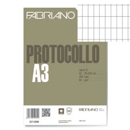 [58729] Protocollo commerciale 200fg 60gr f.to A3 chiuso (21x29,7cm Fabriano