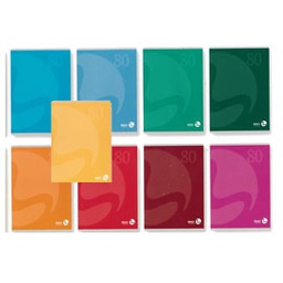 [74122] QUADERNO CARTONATO A5 80gr 96fg+1 1rigo COLOR 80 BM