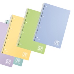 [89096] Quaderno spiral. ppl c/fori A5 80fg+1 80gr 1 rigo Pastel One Color Blasetti