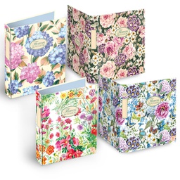 [97633] Raccoglitore a 4 anelli Pigna Nature Flowers 18,5x22cm anelli 30mm