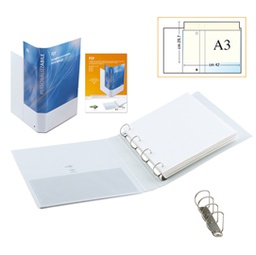 [25504] Raccoglitore FLY 30 A4 4D 22x30cm personalizzabile bianco SEI ROTA