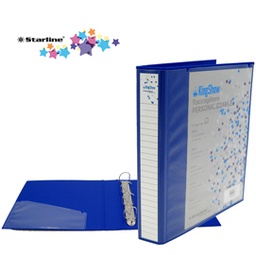 [STL7037] Raccoglitore KingShow 50 A4 4D blu 22X30cm personalizzabile STARLINE