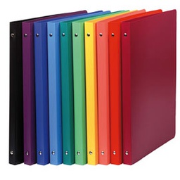 [61588] RACCOGLITORE PP OPACO A4 4 ANELLI D30MM COLORI ASS.