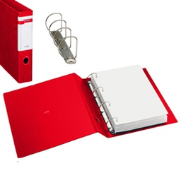 [77410] Raccoglitore STELVIO F 25 A4 4D rosso 22x30cm SEI ROTA