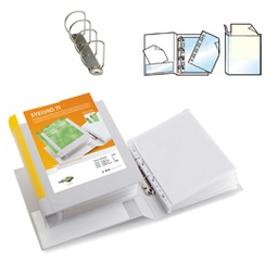 [25493] Raccoglitore STELVIO TI 17 A4 4D 22x30cm bianco personalizzabile SEI ROTA