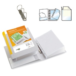 [25489] Raccoglitore STELVIO TI 30 A5 3D 15x21cm bianco personalizzabile SEI ROTA