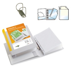 [25486] Raccoglitore STELVIO TI 40 A4 2D 22x30cm bianco personalizzabile SEI ROTA