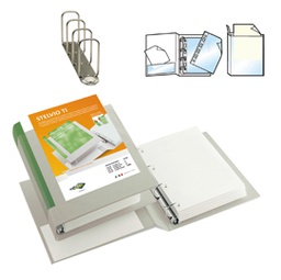 [25502] Raccoglitore STELVIO TI 65 A4 4Q 22x30cm bianco personalizzabile SEI ROTA