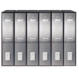 [51245] Registratore Dox 2 grigio chiaro dorso 8cm f.to protocollo Esselte