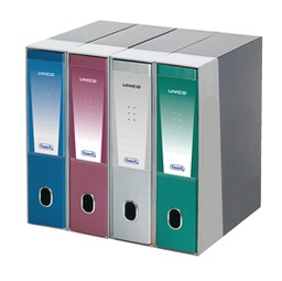 [58492] Registratore Unico c/custodia grigio metal dorso 8cm f.to protocollo Favorit