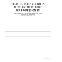 [61335] REGISTRO ANTIRICICLAGGIO PER PROFESSIONISTI 31X24CM 46fg E2174 EDIPRO