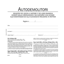 [93659] Registro autodemolitori 200pag numerate DU134020000