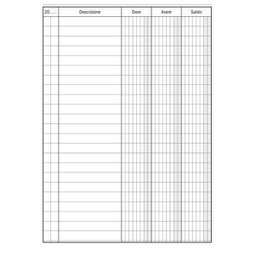 [88611] Registro Dare-Avere-Saldo 96pag. 17x12cm DU133300000 Data Ufficio