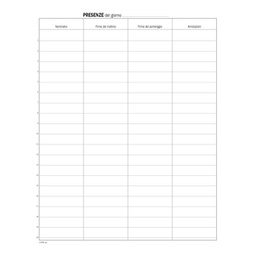[88630] Registro Firme Presenza 49pag. 31x24,5cm DU133810000 Data Ufficio