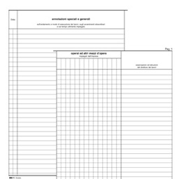 [51251] REGISTRO GIORNALE LAVORI 31x21cm 47pagine numerate E2909 EDIPRO