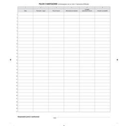[90540] Registro pulizia e sanificazione in azienda 40 pagine F.to 31X24,5 E2431 Edipro