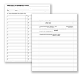 [88602] Registro verbali assemblee condominiali 80pag. 31x24,5cm DU136400000 DU