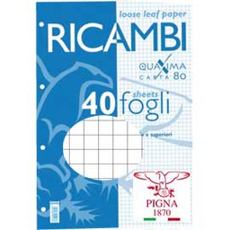 [28831] RICAMBI FORATI A5 5MM 80GR QUAXIMA 40FG 80GR PIGNA