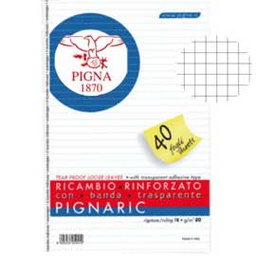 [54883] RICAMBI FORATI RINFORZATI A4 4MM 40FG 80GR PIGNARIC