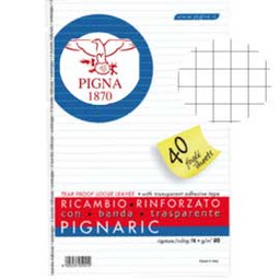 [54884] RICAMBI FORATI RINFORZATI A4 5MM 40FG 80GR PIGNARIC