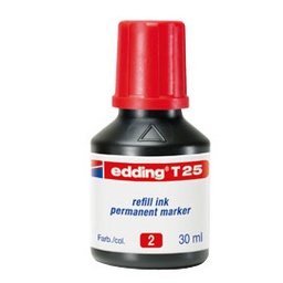 [73447] RICARICA INCHIOSTRO PERMANENTE 30ML T25 ROSSO EDDING