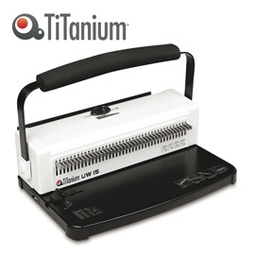 [73058] RILEGATRICE MANUALE UW15 DORSO METALLICO 34 ANELLI 3:1 TiTanium