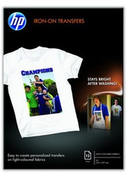 [HPC6050A] RISMA 12 FG SUPPORTI TRASFERIMENTO A CALDO HP IRON-ON-TRANSFERS A4 170G