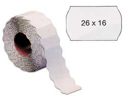 [37912] Rotolo 1000 etichette 26x16mm bianche rimovibili a onda Markin