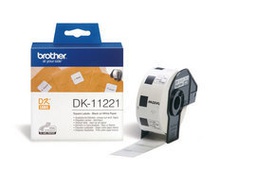 [BRODK11221] ROTOLO 1000 ETICHETTE QUADRATE 23X23MM NERO/BIANCO IN CARTA