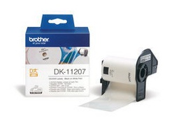 [BRODK11207] ROTOLO 100 ETICHETTE CD DIAM.58MM NERO/BIANCO IN CARTA