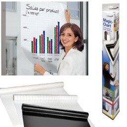[60716] ROTOLO 25FG ELETTROSTATICI 60x80CM A QUADRETTI MAGIC CHART LEGAMASTER
