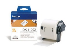 [BRODK11202] ROTOLO 300 ETICHETTE 62X100MM NERO/BIANCO IN CARTA