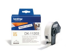 [BRODK11203] ROTOLO 300 ETICHETTE ADESIVE 17X87MM NERO/BIANCO IN CARTA