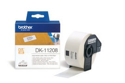[BRODK11208] ROTOLO 400 ETICHETTE 38X90MM NERO/BIANCO IN CARTA