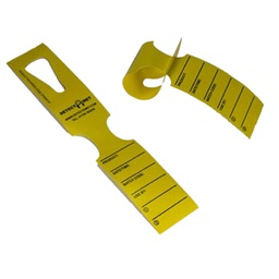 [97777] ***Rotolo 500 etichette gialle con foro in carta detectabili 50x279mm