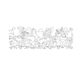 [85888] Rotolo creativo adesivo tema Fattoria 30X400cm 80gr Info