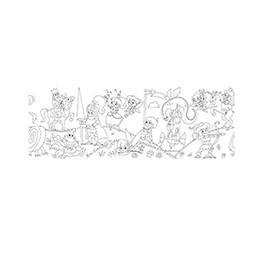 [85889] Rotolo creativo adesivo tema Fiabe 30X400cm 80gr Info