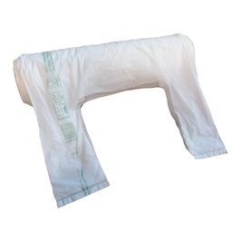 [91323] Rotolo da 100 Shopper bianchi MAXI 13mic 30x60CM 10+10cm Mater-Bi