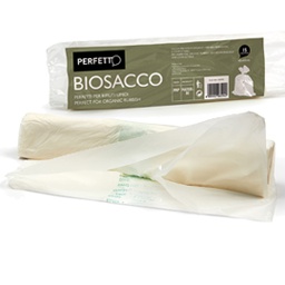 [79772] ROTOLO da 15 BIOSACCHI IMMONDIZIA 42x42cm-10LT 19mic Perfetto