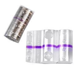[66445] SACCHETTO DA 100 BLISTER PORTAMONETE 2 EURO FASCIA VIOLA
