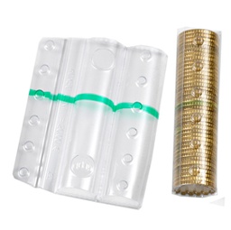 [66443] SACCHETTO DA 100 BLISTER PORTAMONETE 50 CENT FASCIA VERDE