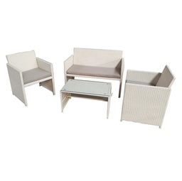 [91669] Salotto Valencia bianco - set 4 elementi